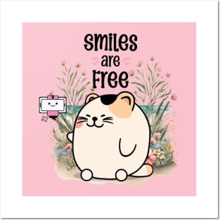 Smiles cat are free Posters and Art